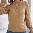 thumbnail image 5 of Wdgfv Lightweight Pullover for Women Elegant Women's Winter Pullover Sweater Soft Casual Comfort Round Neck Openwork Long Sleeve Top For, 5 of 8