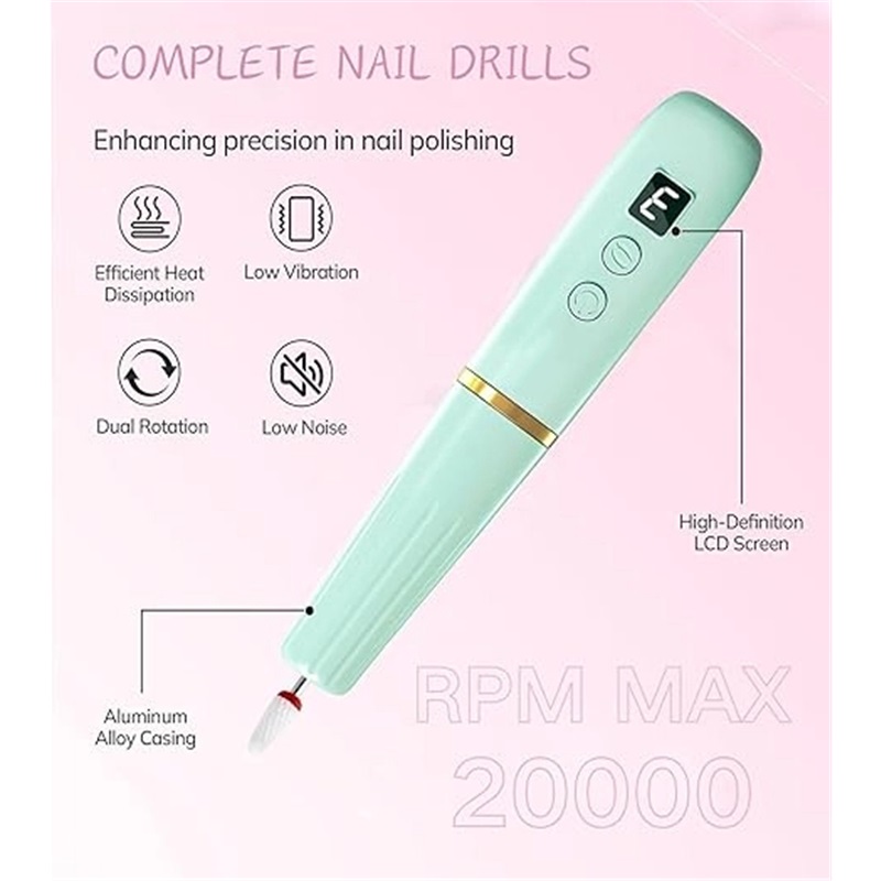 Electric Nail Drill, Electric Nail File for toenail Hand feet Care - Wider Grinder for Thick Nails, Cordless for Men Women Seniors Home Salon