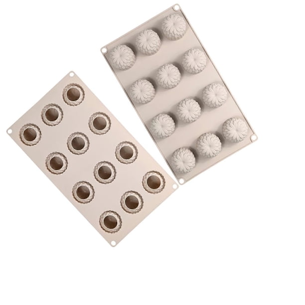 Chocolate Molds Fruit Flower Silicone Molds Mousses Cake Decorating Molds Baking Tool for making Mousses Cake, Pastry
