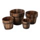 thumbnail image 4 of Juego de 4 macetas de madera para plantas, ideales para oficina, dormitorio, interiores y exteriores. Boca plana, 4 of 8