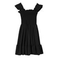thumbnail image 5 of Gubotare Dress for Kids Baby Toddler Girl Dress Short Sleeve Ruffle Playwear Dresses Size 3-4T (Black,3-4 Years), 5 of 5