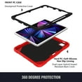 thumbnail image 3 of for iPad Pro 11" 2022/2021/2020/2018 Kids Case with 3D Butterfly Stand & Pencil Holder, Tablet Case with Shoulder Strap, Shockproof Protective Cover for iPad Air 5th/4th 10.9" 2022/2020, Red, 3 of 8