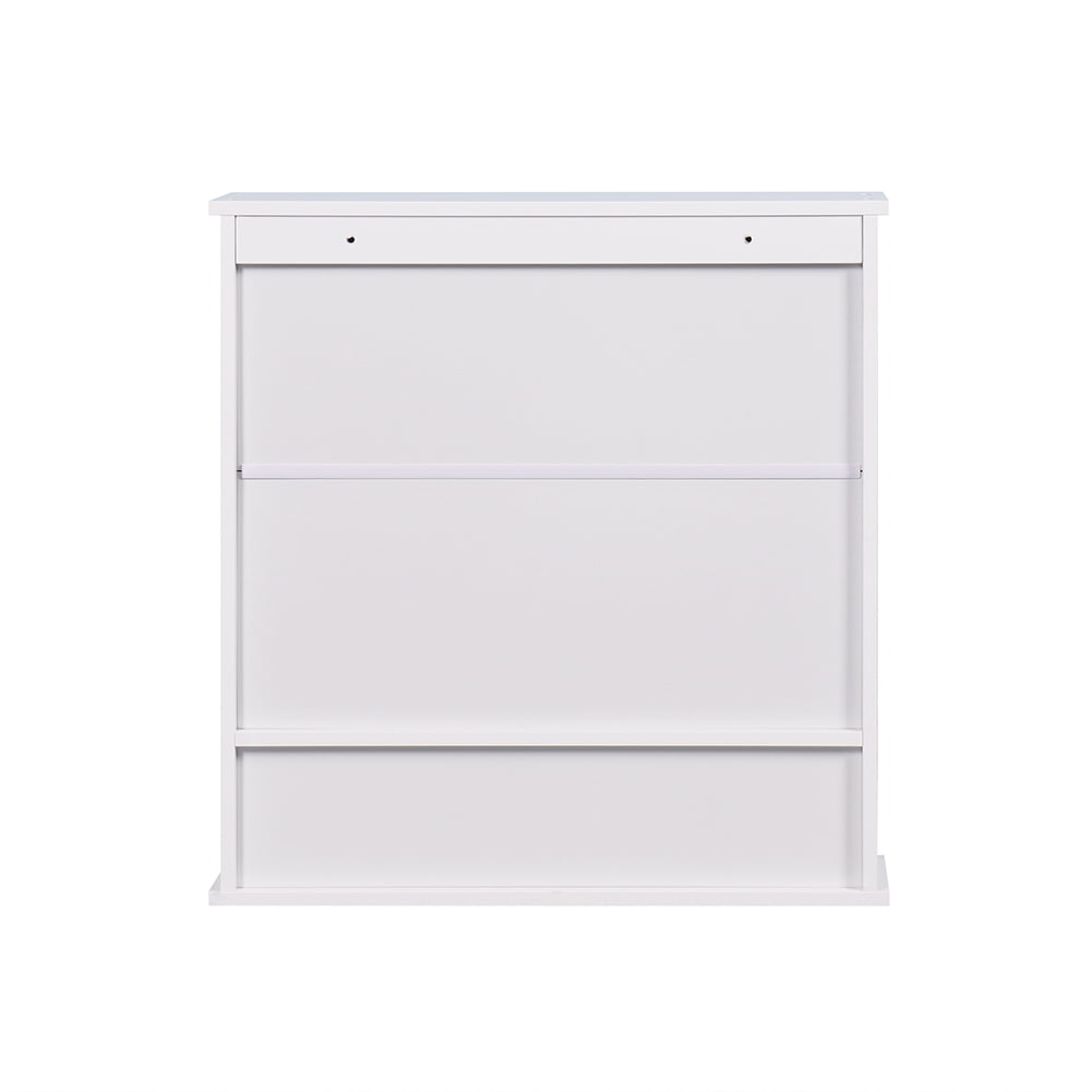 Kadyn Wall Mounted Bathroom Cabinet, MDF Storage Cabinet with 2 Mirror Doors and Adjustable Shelf, Modern Wall Cabinets for Bathroom, White