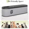 thumbnail image 6 of Nihsuao Hidden Cat Litter Box Enclosure with Round Lift-Up Door, Multi-Functional Resin Cat Cabinet for Living Room & Bedroom, Gray, 6 of 7