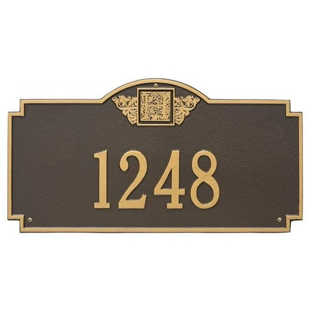 Monogram - Estate Wall - One Line- Bronze/Gold