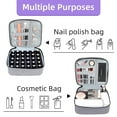 thumbnail image 3 of Nail Polish Organizer Holds 30 Bottles, Double-layer Gel Nail Kit Carrying Case, Portable Storage for Nail Supplies, 3 of 7