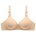 thumbnail image 4 of Plus Size Bras Women No Steel Ring French Big Open Back Back U Shaped Bra Summer Bud Underwear Sports Bra Beige 36, 4 of 5