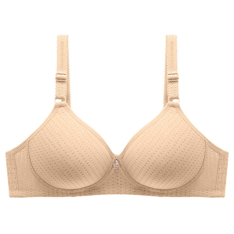 LowProfile Push Up Bra for Women French Deep V Low Cut Large Open Back U  Shaped Beautiful Back Seamless Underwear Small Chest Gathered Anti Sagging  Without Steel Ring Bras Beige 34 