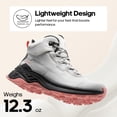 thumbnail image 3 of Botas de senderismo NORTIV 8 SNHB241W para mujer, talla 7.5, gris y rosa, 3 of 9