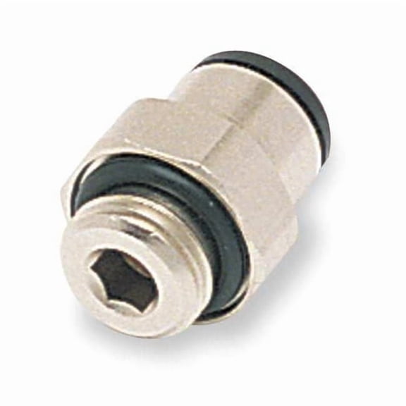 Legris Push-Fit Adapter Fitting, 6mm Tube Size, Brass, Silver, 10 PK 3101 06 13