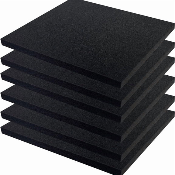 Toolbox Foam Inserts 6-Pack 30x30x2.5cm Cuttable Foam Sheets for Cases, Cameras, Crafts