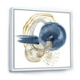 thumbnail image 2 of Designart Abstract Dark Blue Gold & Black Underwater Life FLOAT FRAME WALL ART, 2 of 4