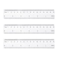 thumbnail image 1 of 3pcs 15cm Clear Plastic Rulers 6 Inch Metric and Imperial Ruler Shatterproof Transparent Straight Ruler Flexible Measuring Ruler Tool for School Office, 1 of 7