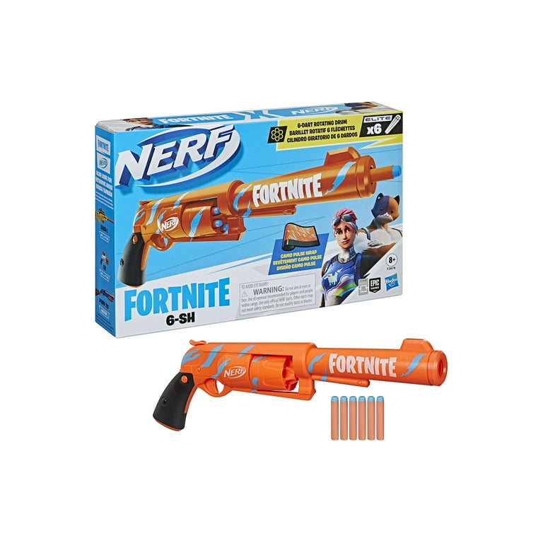 Nerf Fortnite 6 SH Rotating Drum Kids Toy Blaster for Boys and