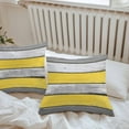 thumbnail image 5 of Coastal Style Outdoor Pillow Covers Pack of 2 Retro Gray Yellow Stripes Wood Texture Waterproof Throw Pillow Covers Decorative Cushion Cases for Patio Garden Tent Balcony Couch 16x16 inch, 5 of 8