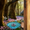 thumbnail image 4 of 2026 New Solar Cascade Hanging Bird Bath Fountain, Outdoor Hanging Bird Bath, Large Humming Birds Baths Fountains, with Solars Pump & Glass Bowl, for Outdoor, Gardens (Blue-Upgraded), 4 of 9