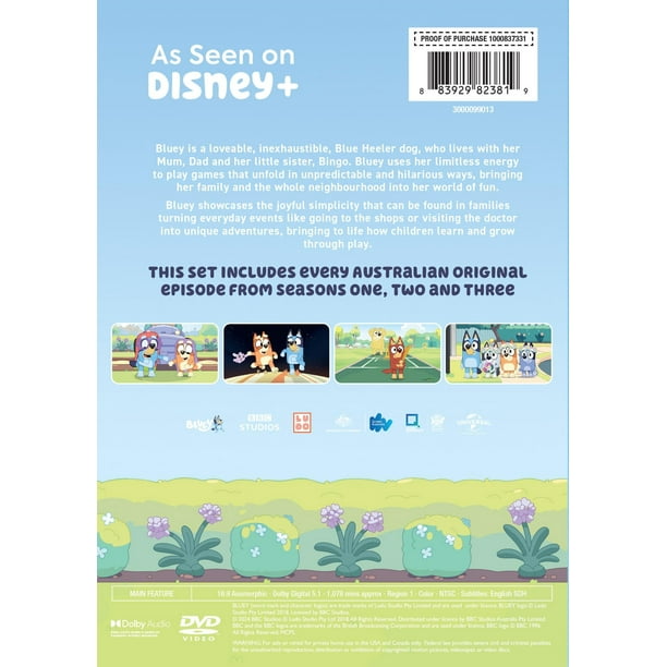 Bluey: Seasons 1-3 (DVD), starring David McCormack and Melanie