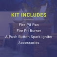 thumbnail image 5 of American Fireglass SS-AFPPKIT-N-18 Natural Gas 18" x 6" Rectangular Stainless Steel Drop in Fire Pit Pan with Spark Ignition Kit, 5 of 5