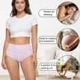 thumbnail image 6 of Loritta Secret 5-Pack Underwear for Women High Waist Full Coverage Cotton Soft Panties for Ladies, Size S-2XL, 6 of 6