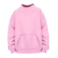 thumbnail image 5 of yardsong Women's Oversized Sweatshirts Color Block Turtleneck Pullover Tops Mock Neck Long Sleeve Loose Sweater Fall Fashion Outfit Pink,L, 5 of 6