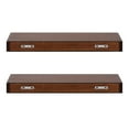 thumbnail image 4 of Kate and Laurel Havlock Wood Shelf Set, Walnut Brown 2 Piece 24 inch, 4 of 9