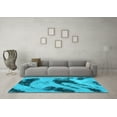thumbnail image 3 of Ahgly Company Indoor Square Abstract Light Blue Modern Area Rugs, 4' Square, 3 of 4