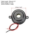 thumbnail image 2 of Unique Bargains DC 12V Active Piezo Buzzer Industrial Home 105dB Mini Electronic Buzzer Didi Alarm Ringer Sound Dia 37mm with Wires,2Pcs, 2 of 3