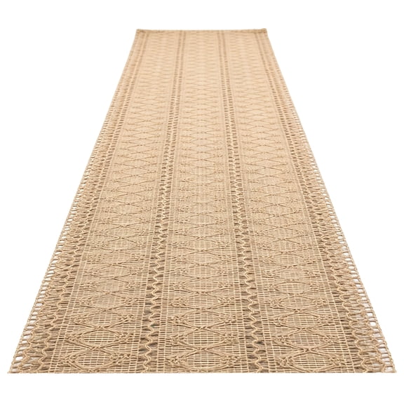 Jute Table Runner, 70.9 x 11.8 in Rustic Table Runner with Natural Texture, Brown Dining Table Runner, Rustic Style for Kitchen, Dining, and Parties