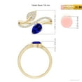 thumbnail image 5 of Angara Natural 0.65 Ct. Tanzanite with Diamond Fashion Ring in 14K Yellow Gold for Women (Ring Size: 11), 5 of 10