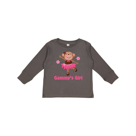 Inktastic Gammy's Girl Monkey Girls Long Sleeve Toddler T-Shirt
