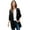Black, variant on Women's Plus Size Open Front Waffle Cardigan Oversized Long Lightweight Sweater