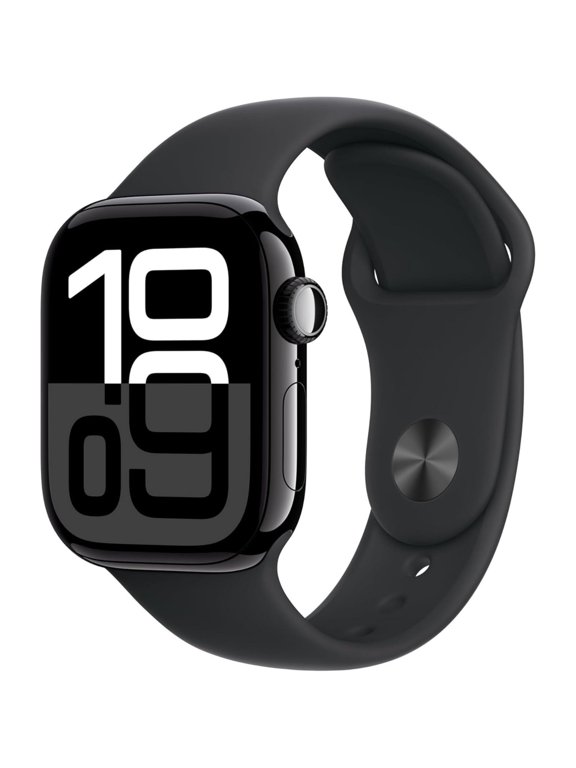 Restored Apple Watch Series 10 (GPS+LTE) 46MM 64 GB Jet Black Aluminum Case Lithium Ion Battery Ink Sport Loop