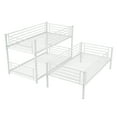 thumbnail image 6 of Triple Bunk Bed with Built-in Ladder, Bunk Bed Twin-Over-Twin-Over-Twin, Metal Triple Bunk Beds for Kids, No Box Spring Needed, Divided into Three Separate beds, 6 of 7