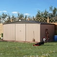 thumbnail image 6 of DEXS Spacious Outdoor Metal Storage Shed,Multi-Purpose Utility for Garden&PatioIdeal for Tool Storage,Durable with Lockable Door,Secure Shelter for Equipment & Seasonal Decorations14' x 12', 6 of 8