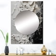 thumbnail image 1 of Designart "Tranquility Unleashed White and Black IV" Abstract Marble Mirror Wall Decor - Modern White Abstract Mirror Wall Art For Entryway - 40" x 30" Inch, 1 of 5