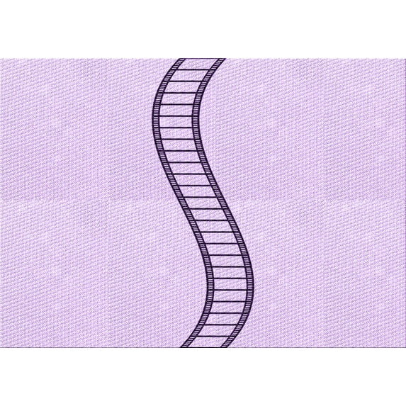Ahgly Company Indoor Rectangle Patterned Bright Lilac Purple Area Rugs, 8' x 10'