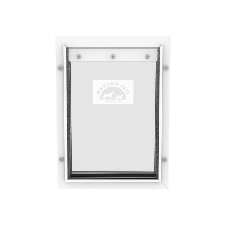 Hakuna Pets White Deluxe Aluminum Pet Door, Medium, 42 lbs photo 2
