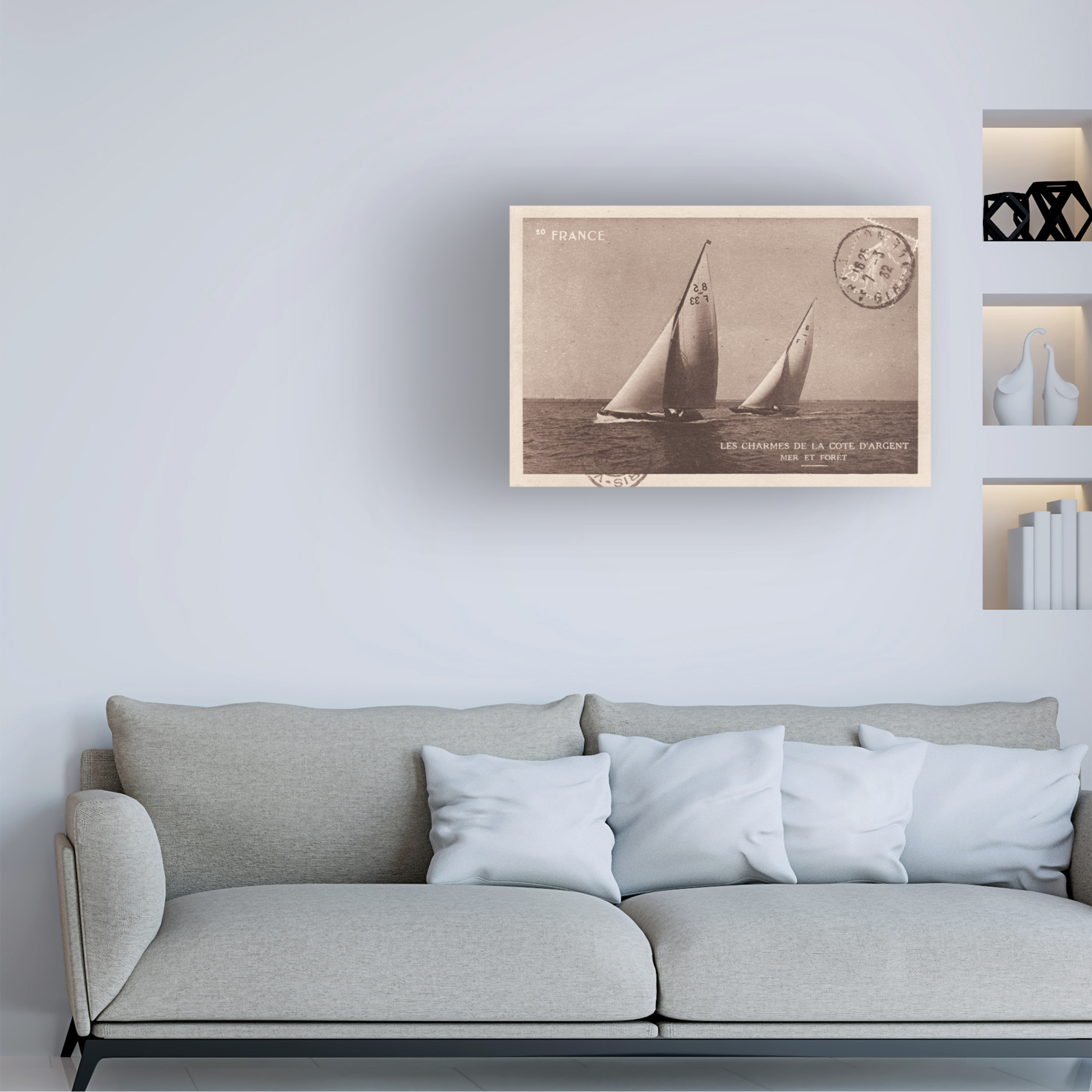 Trademark Fine Art 'Vintage Sailing I Sepia' Canvas Art by Wild Apple Portfolio