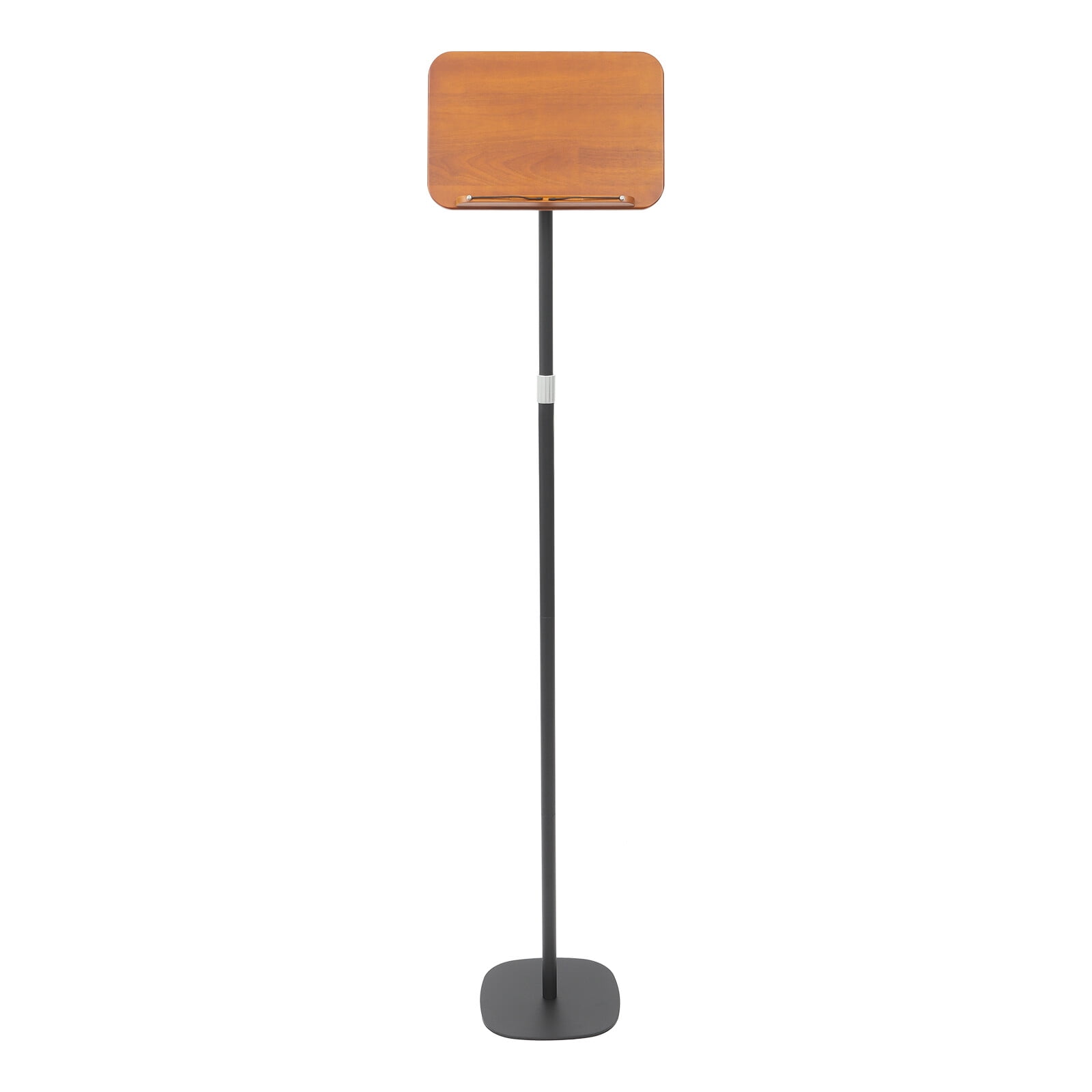 ToppiJoy Adjustable Floor Book Stand for Reading, Book Holder Stand Music Stand with Wooden Pad and Page Paper Clip (31.5-66.9in)