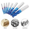 thumbnail image 3 of Riwcyla 8PCS 4,Flute End Mill Bits Carbide Tungsten Steel Milling Router Bits Rotary Bits Tool Straight Shank 4,12mm Double Edged Cutting Engraving Bits Independent Case Store, 3 of 6