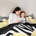 thumbnail image 5 of Castle Fairy Kawaii Ribbon Bow Twin Comforter Sets,Animal Zebra Print Bedding Set, 5 of 8