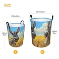 thumbnail image 4 of KLL Funny Countryside Donkey Waterproof Foldable Laundry Hamper Bucket with Handles for Storage Bin,Kids Room,Home Organizer (Small ), 4 of 7