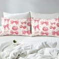 thumbnail image 4 of YST Bright Ball Twin Size Sheet Sets 3pcs, Cartoon Bow Knot Bed Sheets Set For Bedroom, Cute Ball Bows Printed Kids Adults Soft Bed Set, White Pink Modern Dots Bedroom Decor Bedding Set, 4 of 6