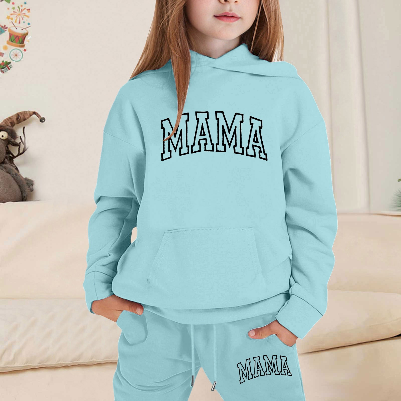 Pull Sweat Bébé Décontracté à Capuche - Lettres Imprimées, Haut Tendance Fille Et Garçon