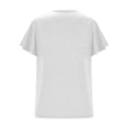 thumbnail image 5 of Camiseta informal para mujer, blusa estampada con volantes, manga corta, cuello en V, Tops Fridja  ghk7195, 5 of 5