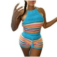 thumbnail image 1 of Ensemble Aguichant pour Femmes, Mode, Sans Manches, Bretelles, Tricoté, Coloré, Sac à Dos-Fesses, 1 of 5