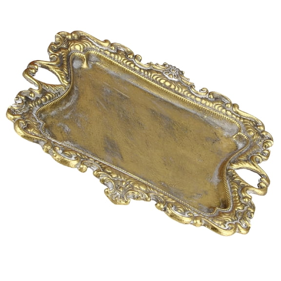 LAMIRO Vanity Dresser Tray Metal Vintage Jewelry Tray Organizer Bracelet Ring Tray