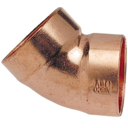 Nibco DWV Elbow,45 Deg,Wrot Copper,1-1/4",CxC 906 11/4
