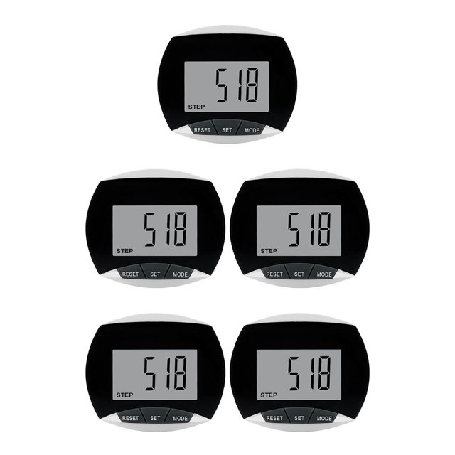 Toystoory LCD podómetro contador de pasos con clip para cinturón accesorio de ejercicio multifuncional fitness caminar para anciano regalo negro Type2 NO2 Toystoory CBP360616
