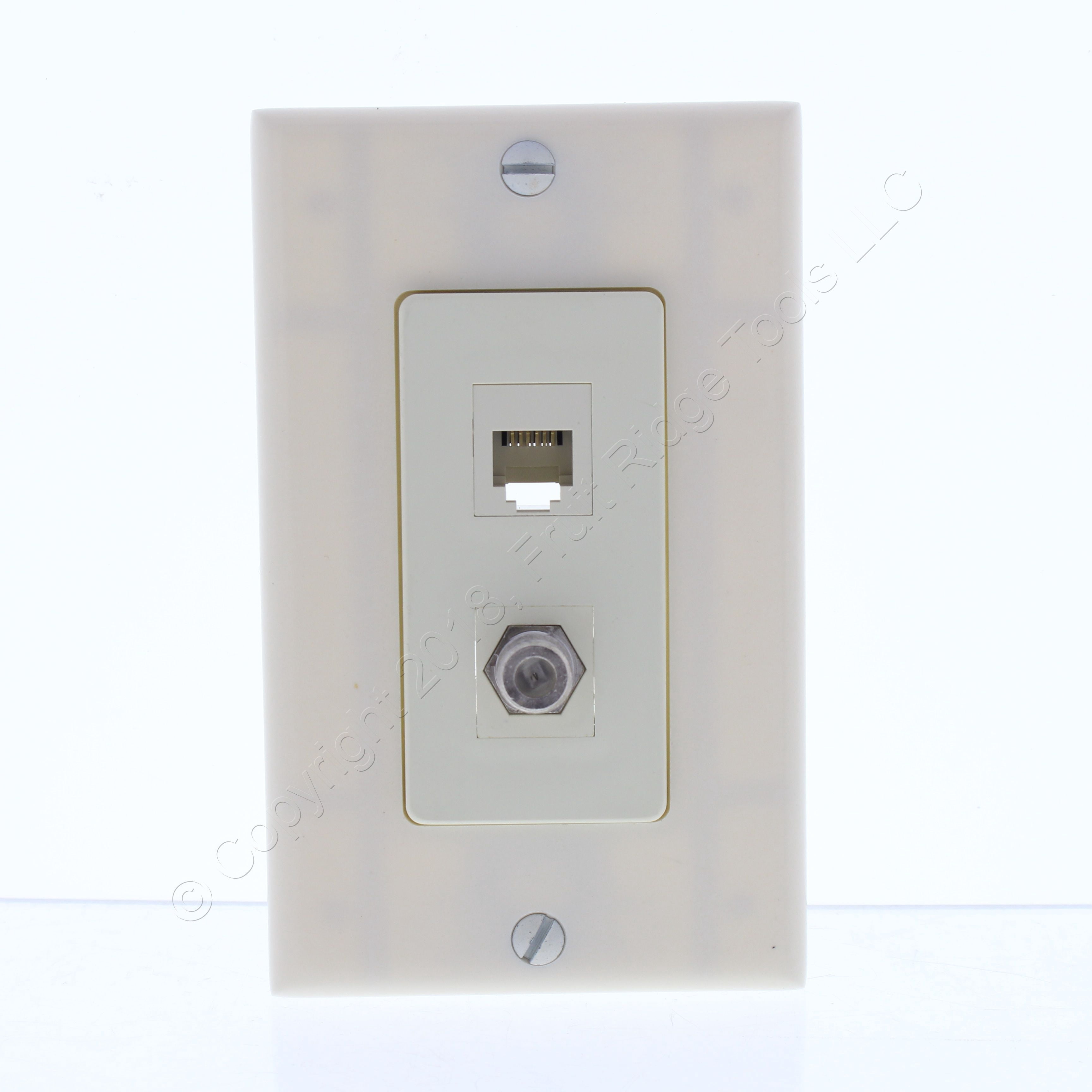 Leviton 41646-A Quickport Decora Insert, 6-Port, Mandelfarben, Für Multimedia-Wandanschlüsse